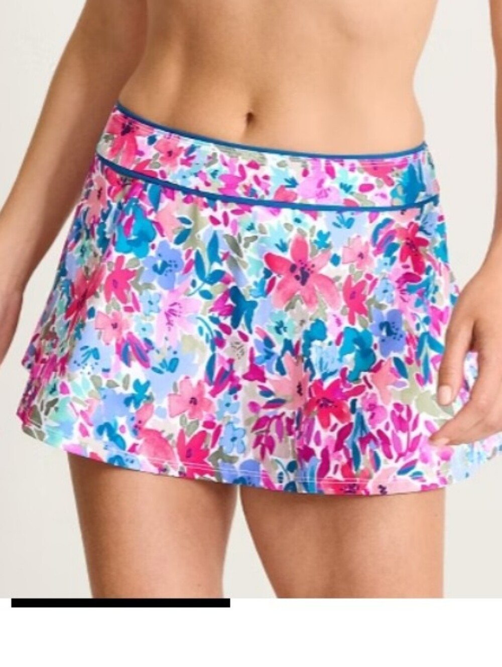 NWT- Tommy Bahama Watercolor Floral Skirted Bikini Bottoms- Large